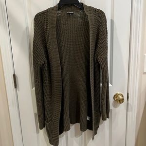 Express Long Cable Knit Cardigan Sweater